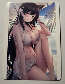 SEXY HEROINE WAIFU Atago AZUR LANE ACG PREMIUM TRIM HOLOFOIL CARD NM - Image 2