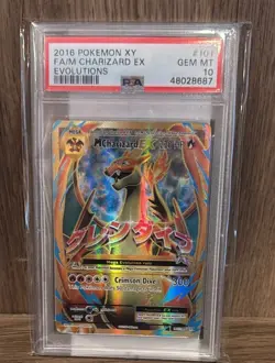 M CHARIZARD EX 101/108 FULL ART, PSA 10 GEM MINT, 2016 POKEMON CARD GAME - Image 1