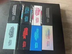 Pokemon Card 8x Empty ETBs Lot - Destined Rivals Paldea Fates Prismatic Etc. - Image 1