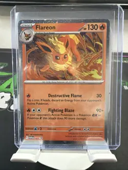 2025 Pokemon Flareon Holo Prismatic Evolutions Black Star Promo Card SVP 167 - Image 1
