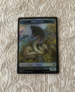 MTG Koma's Coil Full Art Foil ** Kaldheim Tokens ** English (NM) - Image 1