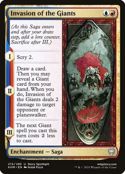 Invasion of the Giants 4x FOIL KHM MTG Kaldheim Uncommon MINT blue red - Image 1