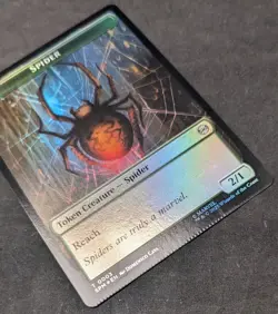 Spider \ Robot Token FOIL - MTG Magic the Gathering Spiderman - Crimped - Image 3