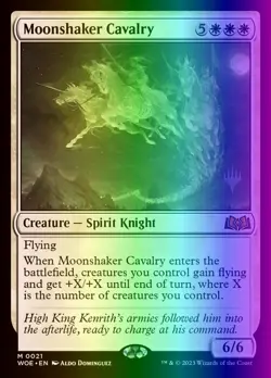 MTG Moonshaker Cavalry Wilds of Eldraine NM FOIL - Image 1