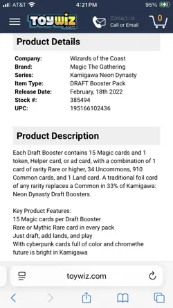 MTG Magic the Gathering Kamigawa Neon Dynasty X 8 Lot Sealed Draft Boosters - Image 4