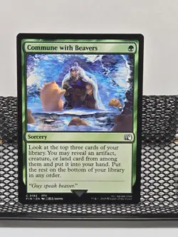MTG, Commune with Beavers , C, Final Fantasy, FIN, NM/MINT, 0182 - Image 1