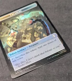 Treasure \ Human Citizen Token FOIL -MTG Magic the Gathering Spiderman- Crimped - Image 3