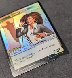 Treasure \ Human Citizen Token FOIL -MTG Magic the Gathering Spiderman- Crimped - Image 4