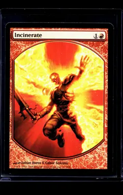 2008 MTG Magic The Gathering Magic Player Rewards Full Art Promo 3 Incinerate LP - Image 1