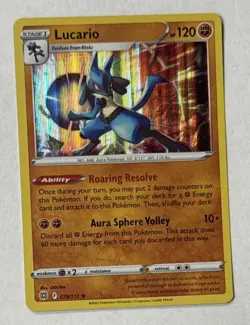 2022 Pokemon TCG Lucario Brilliant Stars Holo Rare 079/172 Ungraded - Image 1