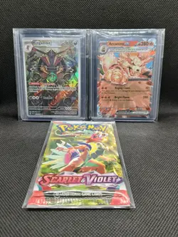 Pokemon Scarlet & Violet Kingambit 220/198 And Arcanine ex 032/198 Mint + - Image 1
