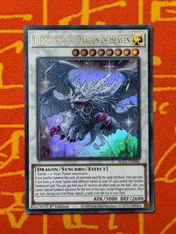 YUGIOH JUDGMENT, THE DRAGON OF HEAVEN ULTRA RARE 1ST EDITION NM BLC1-EN046 - Image 1