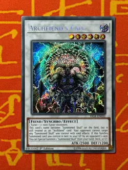 YUGIOH ARCHFIEND'S CALL SECRET RARE 1ST EDITION FIGA-EN032 - Image 1