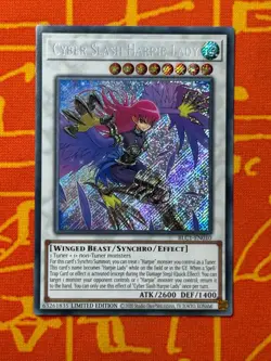YUGIOH CYBER SLASH HARPIE LADY SECRET RARE NEAR MINT BLC1-EN010 - Image 1