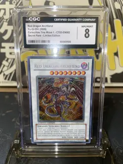 2008 Yugioh Collectible Tins Wave 1 Red Dragon Archfiend SCR LE - CGC 8 - Image 1