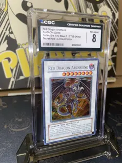 2008 Yugioh Collectible Tins Wave 1 Red Dragon Archfiend SCR LE - CGC 8 - Image 2