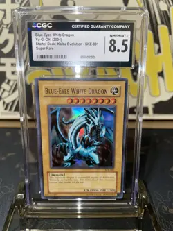 2004 Yugioh Starter Deck Kaiba Evolution Blue-Eyes White Dragon SR - CGC 8.5 - Image 1