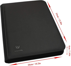 Premium 360 Pockets Black Zippered Playing Card Binder - Durable Trading - Image 4