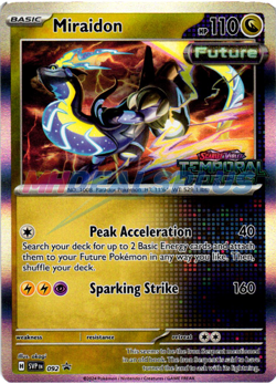 NM Pokemon Miraidon SVP092 Holo Black Star Promo Card - Image 1