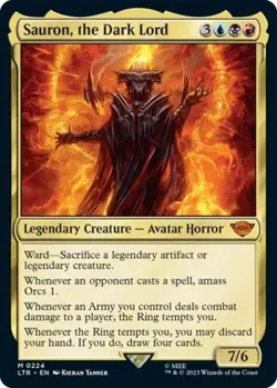 Sauron, the Dark Lord -Foil Light Play MTG - Image 1