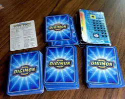106 Digimon 1999 Card Lot Bandai STARTER DECK VINTAGE BANDAI W/ FOLDED MAP - Image 1