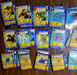 106 Digimon 1999 Card Lot Bandai STARTER DECK VINTAGE BANDAI W/ FOLDED MAP - Image 5