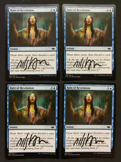 MTG Magic the Gathering x4 Rain of Revelation Signed Cards Nils Hamm - Image 1