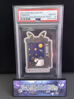 Pokemon Card Pokemon Center Umbreon Pikachu Award Sticker Holo PSA 10 GEM MINT - Image 1