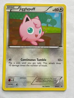 POKEMON JIGGLYPUFF BW65 BLACK STAR PROMO NM CARD LOOK PICS BLACK & WHITE - Image 1