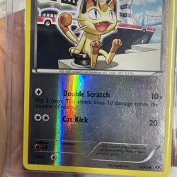 Pokemon Card Meowth Mirror Reverse Holo Promo (80/99) Next Destinies LP Pokemon - Image 3