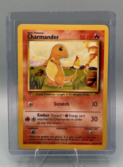 Charmander 46/102 Shadowless Base Set Pokemon Card 1999 WOTC LP/NM Vintage TCG - Image 1