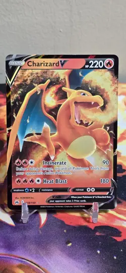 Charizard V 018/159 Crown Zenith Holo Pokemon Card - LP - Image 1
