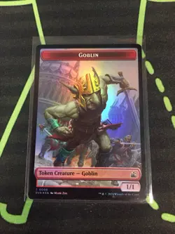 MTG Magic The Gathering Goblin Token X2 Foil RVR Red Commander - Image 2