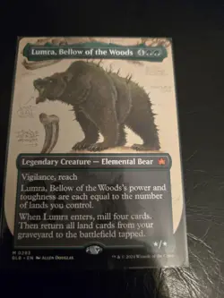Lumra, Bellow of the Woods Magic the Gathering Borderless LP Bloomburrow - Image 1