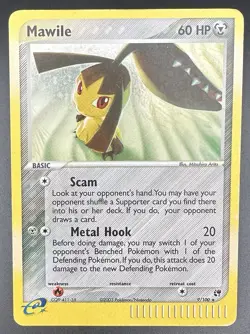 Pokemon TCG Mawile 9/100 Sandstorm Holo MP Rare English Card - Image 1