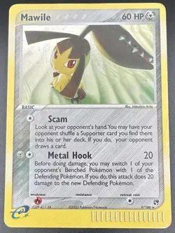 Pokemon TCG Mawile 9/100 Sandstorm Holo MP Rare English Card - Image 2