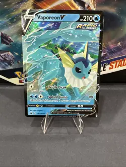 Vaporeon V SWSH150 Black Star Promo - Sword & Shield NM Pokemon Card - Image 1