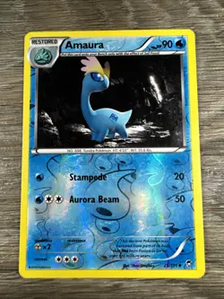 Amaura 25/111 Pokemon Card Rare Reverse Holo XY Furious Fists 2014 NM - Image 1