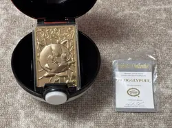 Pokemon Jigglypuff 23K Gold Plated Trading Card with Sealed COA 1999 Burger King - Image 1