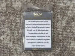 Pokemon Jigglypuff 23K Gold Plated Trading Card with Sealed COA 1999 Burger King - Image 3