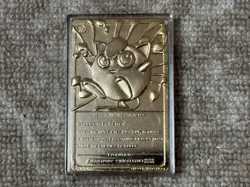 Pokemon Jigglypuff 23K Gold Plated Trading Card with Sealed COA 1999 Burger King - Image 5