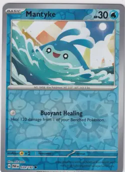 Mantyke (Reverse Holo) 39/182 - Paradox Rift - Pokemon TCG - PACK FRESH MINT - Image 1