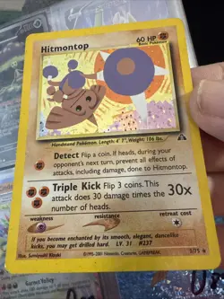Pokemon TCG Hitmontop Neo Discovery 3/75 Holo Rare MP/DMG O86 - Image 1