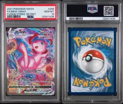PSA 10 GEM MINT Mew VMAX Secret Rare Alt Art 269/264 Fusion Strike Pokemon 2021 - Image 1