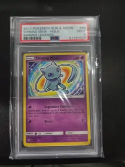 2017 POKEMON SUN & MOON SHINING LEGENDS #40 SHINING MEW-HOLO PSA 9 - Image 1