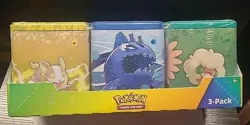 Pokemon TCG Costco Stacking 3 Tins Evolving Skies Fusion Strike Brilliant Stars - Image 1