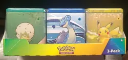 Pokemon TCG Costco Stacking 3 Tins Evolving Skies Fusion Strike Brilliant Stars - Image 2