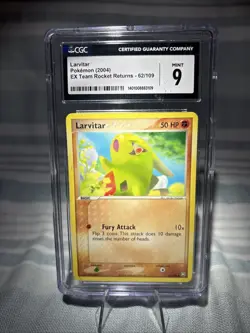 Pokemon 3 Cars Lot Bundle All Graded By CGC, Furret, Larvitar, Umbreon V - Image 3