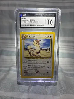 Pokemon 3 Cars Lot Bundle All Graded By CGC, Furret, Larvitar, Umbreon V - Image 5