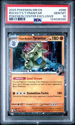 Team Rockets Tyranitar Pokemon Center Promo PSA 10 2025 Pokemon Center Exclusive - Image 1